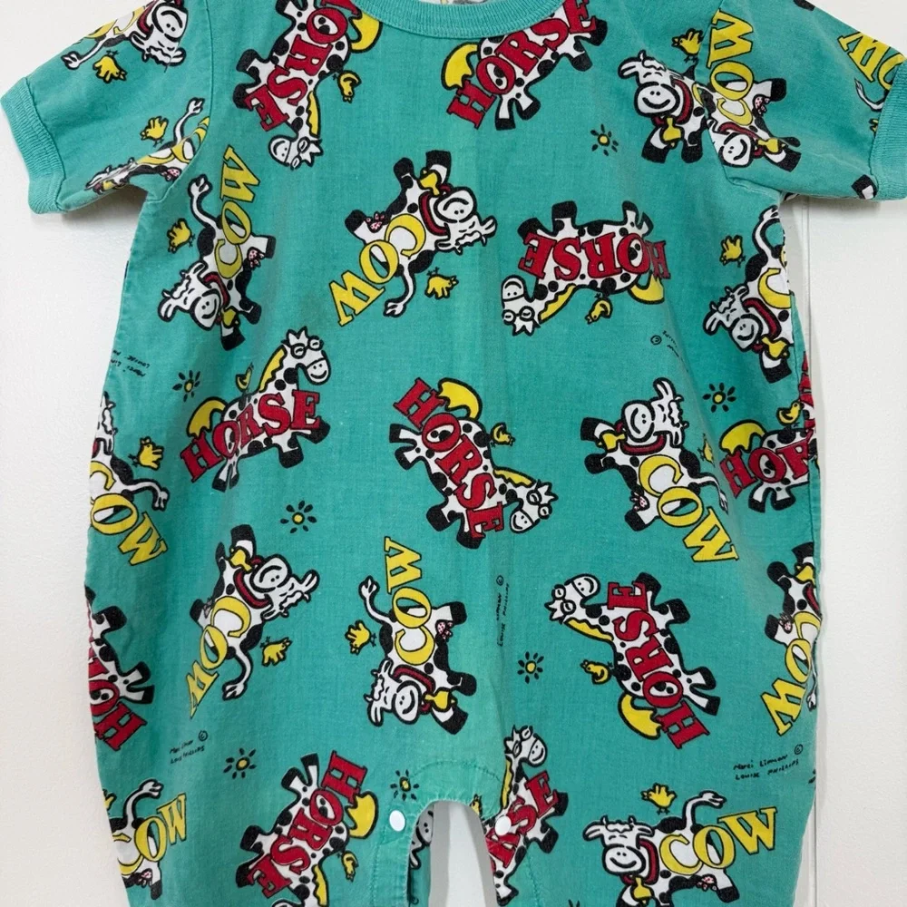 Marci Lipman Vintage “Horse” “Cow” Romper